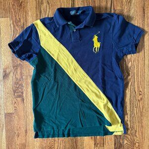 Polo by Ralph Lauren Custom Fit tri color polo. Size L.